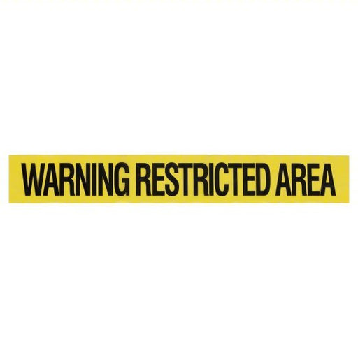 KVM Tools KV1N912 Barricade Tape 1,000 ft Lg, 3 in Wd, Warning Restricted Area Legend, Polyethylene - KVM Tools Inc.KV1N912
