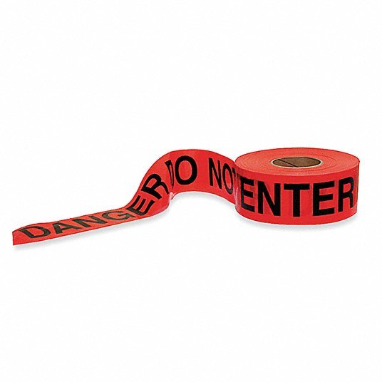 KVM Tools KV1N962 Barricade Tape 1,000 ft Lg, 3 in Wd, Danger Do Not Enter Legend, Polyethylene - KVM Tools Inc.KV1N962