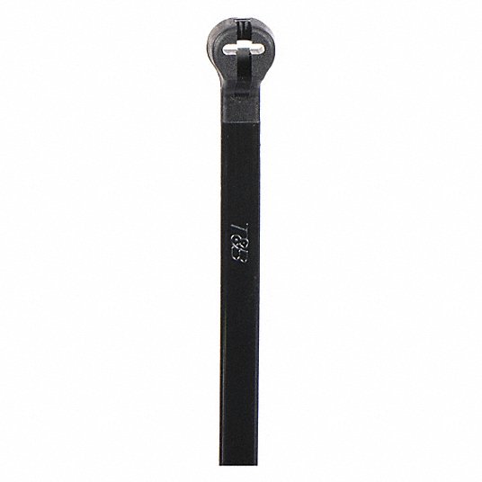 TY-RAP TY528MX Standard Cable Tie, 14 in L, 0.18 in W, Nylon 6/6, Black, Indoor, Outdoor Use, 100 Pack