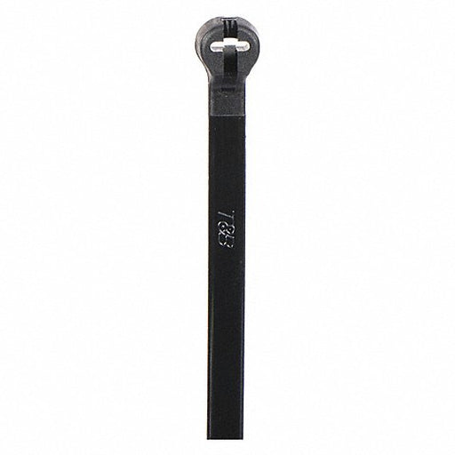 TY-RAP TY25MX-A Cable Tie: 7 1/2 in Nominal Lg, 1 3/4 in Nominal Max. Bundle Dia., 0.19 in Wd, Black, 100 PK