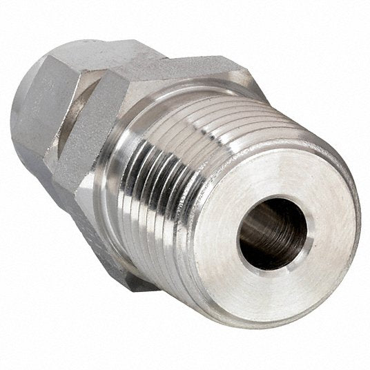 Parker 6MSC8N - 316 Compression Fitting Adapter 3/8 in OD x 1/2 in Pipe Fitting Size, Compression x MNPT - KVM Tools Inc.KV1PZD5