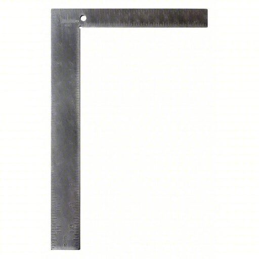 Johnson 430 Carpenter Square 8 in Base Lg, 8 in x 1 in, 12 in x 1 1/2 in, Clear, Powder, Steel - KVM Tools Inc.KV1TDY9