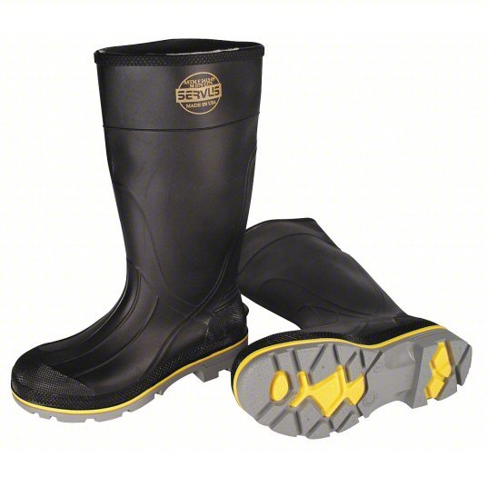 Honeywell Servus 75109/13 Rubber Boot Defined Heel/Electrical Hazard (EH)/Oil - Resistant Sole/Steel Toe/Waterproof, PVC, 1 PR - KVM Tools Inc.KV2VFL5