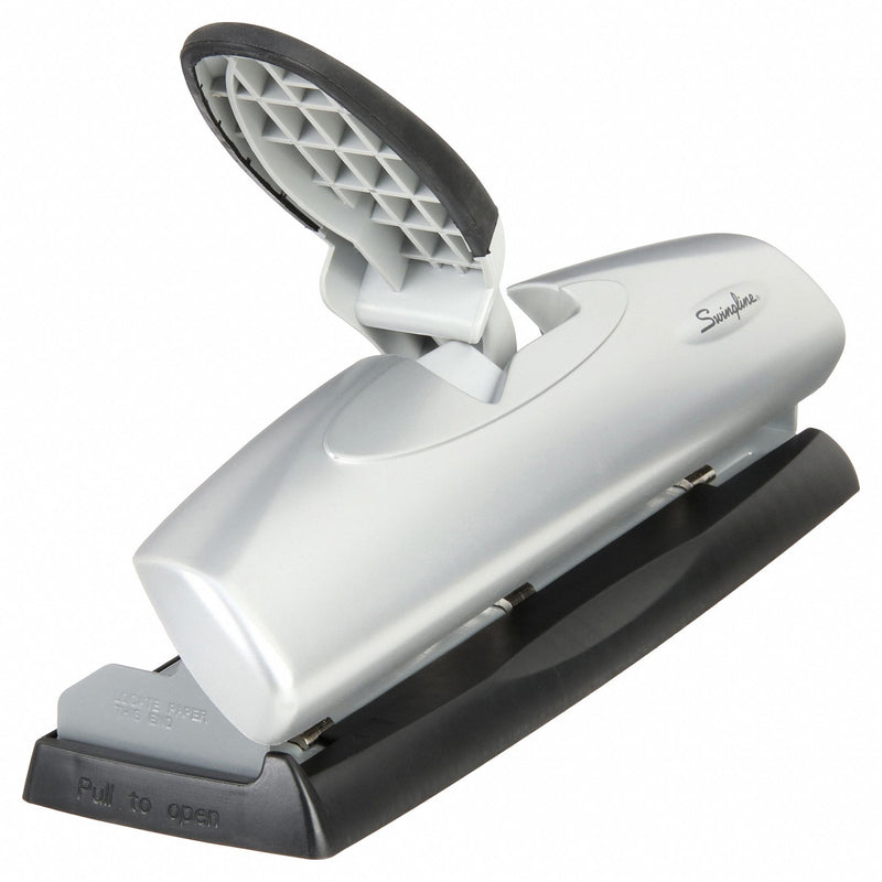 Swingline A7074030E Manual Paper Hole Punch, 20 Sheet Capacity, 2_3_4_5_6_7 Holes Punched, Hole Dia 9/32 in