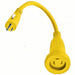 Hubbell HBL61CM22 Locking Cord Adapter NEMA 5-15P, NEMA L5-30R, 10 AWG Wire Size - KVM Tools Inc.KV1UKB6