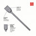 Bosch HS1917 Self Sharpening Chisel Bit 2 in Head Wd, 14 in Overall Lg, 45/64 in Shank Dia - KVM Tools Inc.KV1UL94