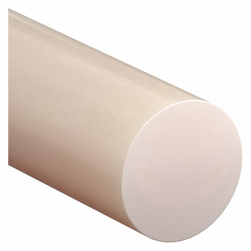 Approved Vendor 1UVC7 Nylon Rod, 1 in Dia, 3 ft Lg, Off-White, Opaque, 12,000 psi Tensile Strength, -40°F to 248°F