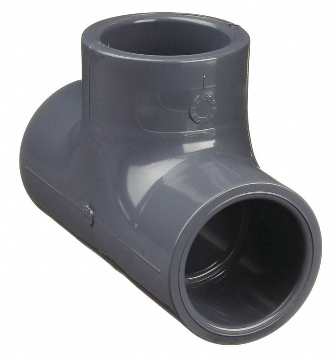 Approved Vendor 801-005 PVC Tee Pipe Fitting, Schedule 80, 1/2 in