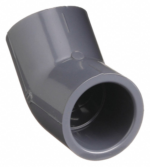 Approved Vendor 817-007 PVC 45-Degree Pipe Elbow, Schedule 80, 3/4 in