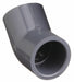 Approved Vendor 817-007 PVC 45-Degree Pipe Elbow, Schedule 80, 3/4 in