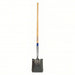KVM Tools KV1WG32 Square Point Shovel: Steel Blade, 14 ga, Straight Handle Type, Wood Handle, 48 in Handle Lg - KVM Tools Inc.KV1WG32
