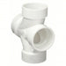 KVM Tools 1WJR9 Double Sanitary Tee Sch 40, 2 in x 2 in x 2 in x 2 in Fitting Pipe Size, White - KVM Tools Inc.KV1WJR9