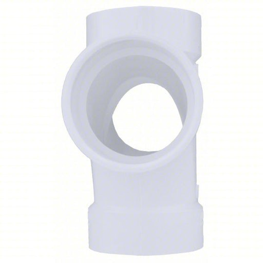 KVM Tools 1WJR9 Double Sanitary Tee Sch 40, 2 in x 2 in x 2 in x 2 in Fitting Pipe Size, White - KVM Tools Inc.KV1WJR9