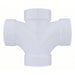 KVM Tools 1WJR9 Double Sanitary Tee Sch 40, 2 in x 2 in x 2 in x 2 in Fitting Pipe Size, White - KVM Tools Inc.KV1WJR9