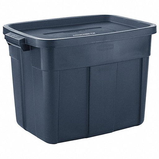 Rubbermaid RMRT180000 Storage Tote 18 gal, 23 7/8 in x 16 3/8 in x 17 1/2 in, Dark Blue/Metallic Body, Blue - KVM Tools Inc.KV60VZ20