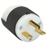Hubbell HBL5666C Straight Blade Plug 6 - 15P, 15 A, 250V AC, Black/White, 2 Poles - KVM Tools Inc.KV1X995