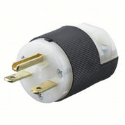 Hubbell HBL5666C Straight Blade Plug 6 - 15P, 15 A, 250V AC, Black/White, 2 Poles - KVM Tools Inc.KV1X995
