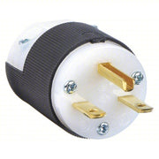 Hubbell HBL5666C Straight Blade Plug 6 - 15P, 15 A, 250V AC, Black/White, 2 Poles - KVM Tools Inc.KV1X995