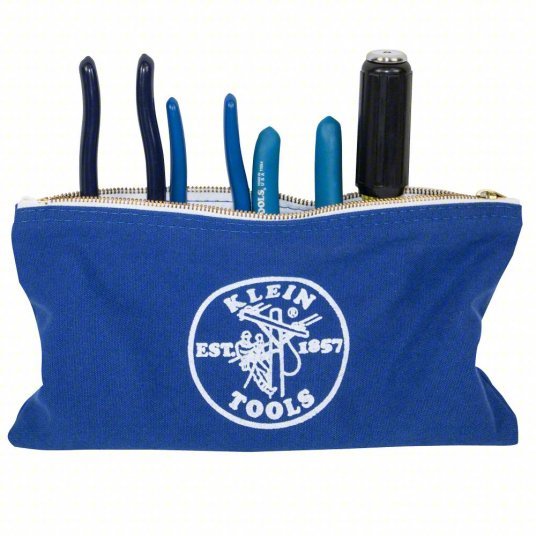 Klein 5140 Tool Bag Set Blue/Olive, 12 1/2 in Overall Wd, 3/4 in Overall Dp, 7 in Overall Ht - KVM Tools Inc.KV1YBP8