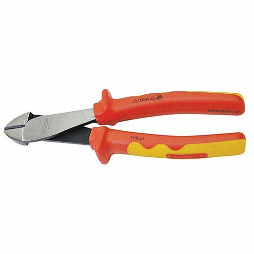 KVM Tools KV1YXJ4 High Leverage Diagonal Cutting Plier Insulated, Flush, Oval, 7/8 in Jaw Lg, 1 1/8 in Jaw Wd - KVM Tools Inc.KV1YXJ4