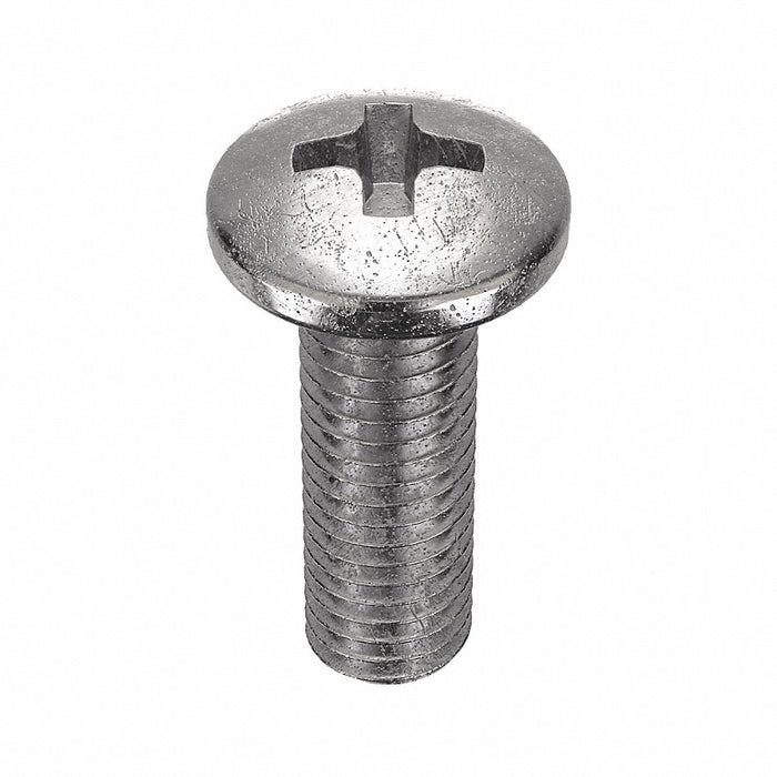 KVM Tools U51122.016.0050 #8-32 x 1/2 in Phillips Pan Machine Screw, Plain 18-8 Stainless Steel, 100 PK
