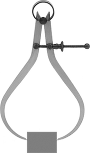 McMaster 2060A62 Fine - Adjust Layout Caliper, Outside, 10" Long Leg - KVM Tools Inc.KV2060A62