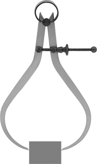 McMaster 2060A62 Fine - Adjust Layout Caliper, Outside, 10" Long Leg - KVM Tools Inc.KV2060A62