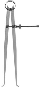 McMaster 2060A6 Fine - Adjust Layout Caliper, Inside, 10" Long Leg - KVM Tools Inc.KV2060A6