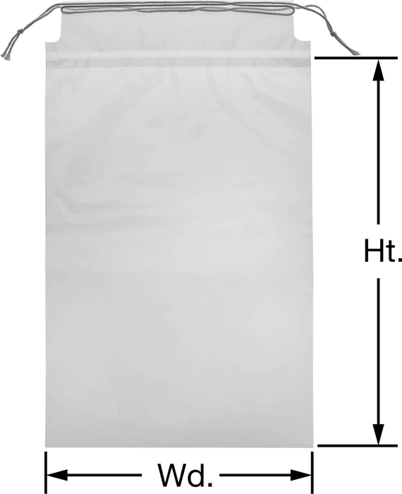 McMaster 20705T7 Polyethylene Drawstring Bags, 10" Wide, 14" High, Pack of 50