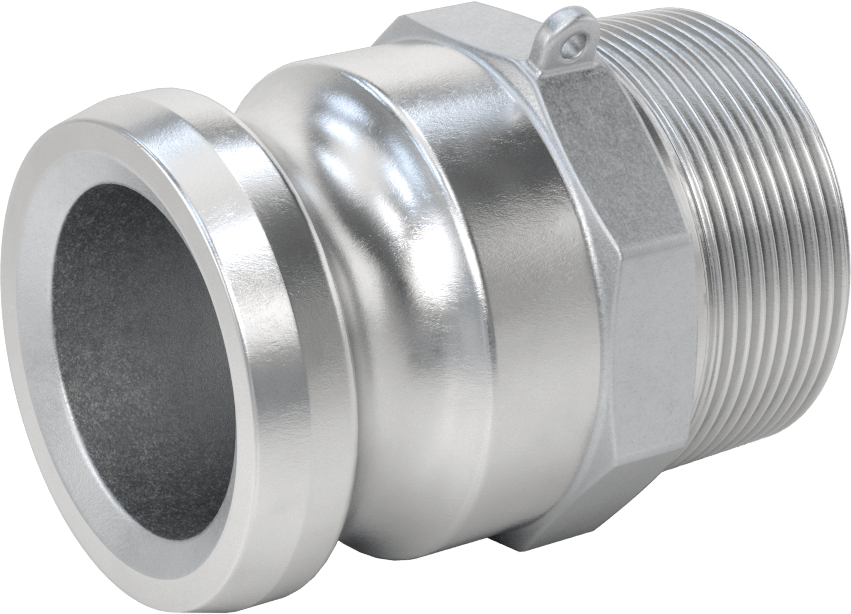 McMaster 2091T65 Aluminum Cam-and-Groove Hose Coupling for Chemicals and Petroleum, Plug, 2 Coupling Size, 2 BSPT Male