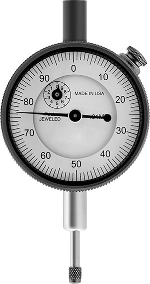 McMaster 2092A37 Plunger Variance Indicator, with Certificate, Continuous Dial, 0-10mm Distance Measured
