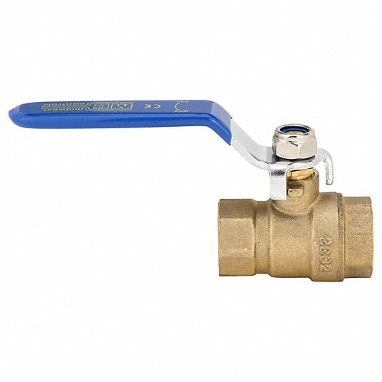 Midwest Controls G-F600-50 Manual Two-Way Ball Valve 1/2 in, Brass, Straight, FNPT x FNPT, Full Port Ball Port, 600 PSI CWP, 150 PSI Steam