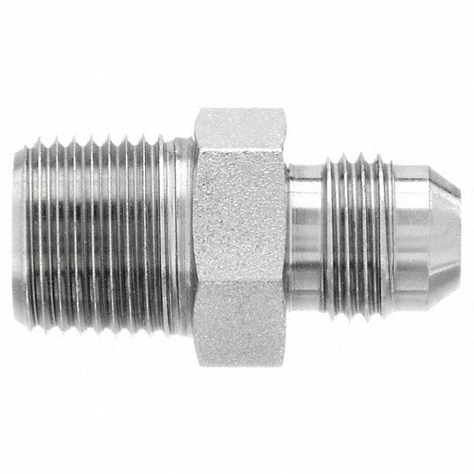 Weatherhead C5205X8X8 Hydraulic Hose Adapter 1/2 in x 1/2 in Fitting Size, Male x Male, NPTF x JIC, Rigid, Straight