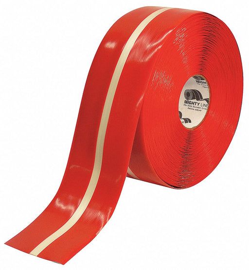 Mighty Line 4RRLUMCTR Glow-in-the-Dark Floor Marking Tape, Red