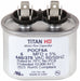 Titan HD POCF6A Motor Run Capacitor, Oval, 440/370V AC, 6 MFD, 2 1/8 in Overall Ht, -40°C Op Temp - Min