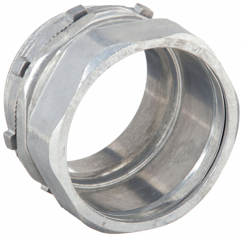 Raco 2842 Compression Conduit Connector, Zinc, 3 in Trade Size, 2 3/4 in Overall Lg, Non-Insulated, Gray