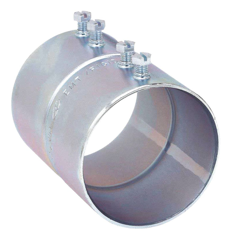Raco 2152 Set Screw Conduit Coupling, Steel, 3 in Trade Size, 4 11/32 in Overall Lg, Gray