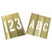 KVM Tools KV20Y503 Stencil Kit 0 to 9/A to Z/Punctuation, 1 1/2 in Character Ht, Brass, Interlocking - KVM Tools Inc.KV20Y503