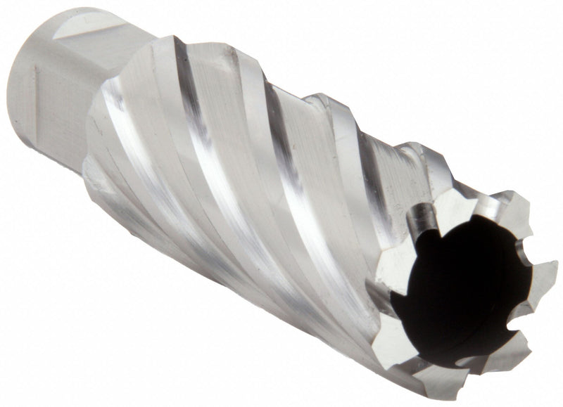Slugger by Fein 63134270102 Annular Cutter, 27 mm Cutter Dia, 2 in Max Cutting Dp, High Speed Steel, Bright, Weldon Flat 3/4 in Shank
