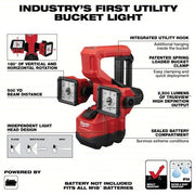 Milwaukee 2122 - 20 Cordless Work Light M18™, Bare Tool, 2,500 lm Max., 3 Modes - KVM Tools Inc.KV49JU91