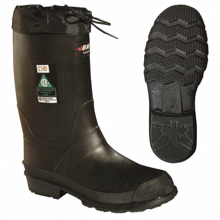 Baffin 85740000 Rubber Boot, 13 Size, Mid-Calf Footwear, Steel, Black, Rubber