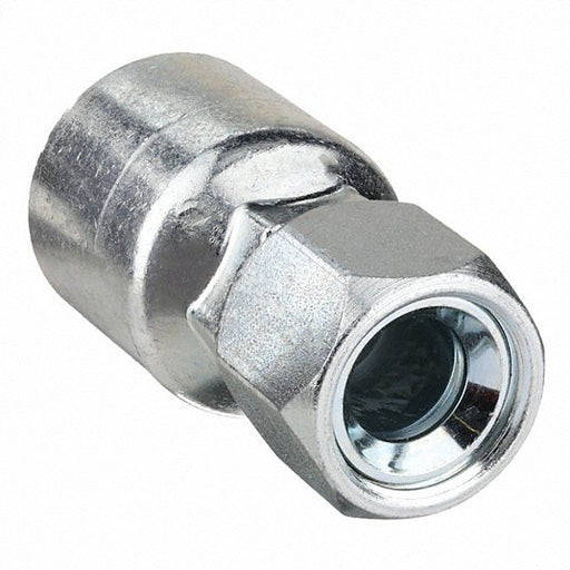 Parker 10643 - 8 - 8 Hydraulic Crimp Fitting Steel x Steel, Straight, - 8 For Hose Dash Size, Female x Genderless - KVM Tools Inc.KV21A759