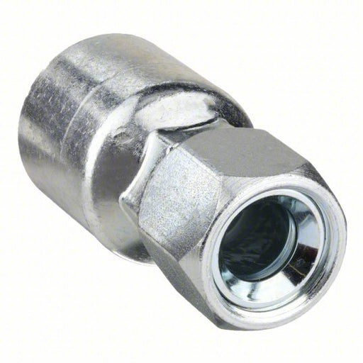 Parker 10643-4-4 Hydraulic Crimp Fitting Steel x Steel, Straight, -4 For Hose Dash Size, Female x Genderless - KVM Tools Inc.KV21A752