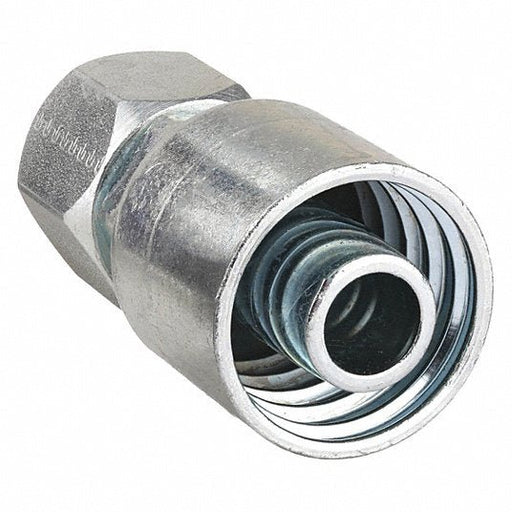Parker 10643 - 8 - 8 Hydraulic Crimp Fitting Steel x Steel, Straight, - 8 For Hose Dash Size, Female x Genderless - KVM Tools Inc.KV21A759