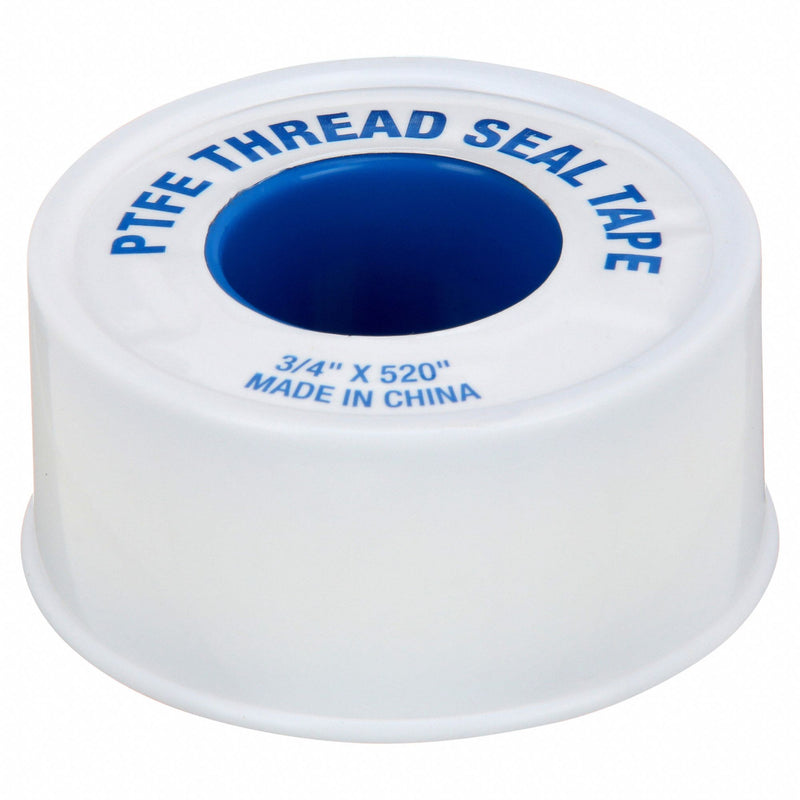 Approved Vendor 21TF21 Thread Sealant Tape, Low Density, 3/4 in x 43 ft, White, For Gas PK2