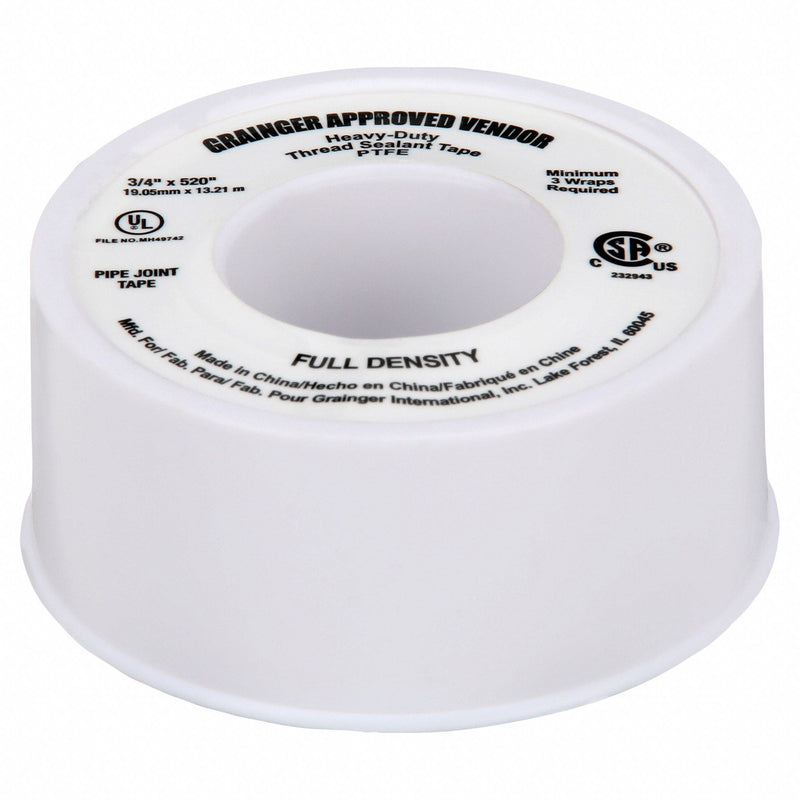 Approved Vendor 21TF36 Thread Sealant Tape Extra HD 3/4 in x 43 ft