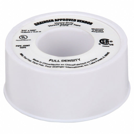 Approved Vendor 21TF36 Thread Sealant Tape Extra HD 3/4 in x 43 ft