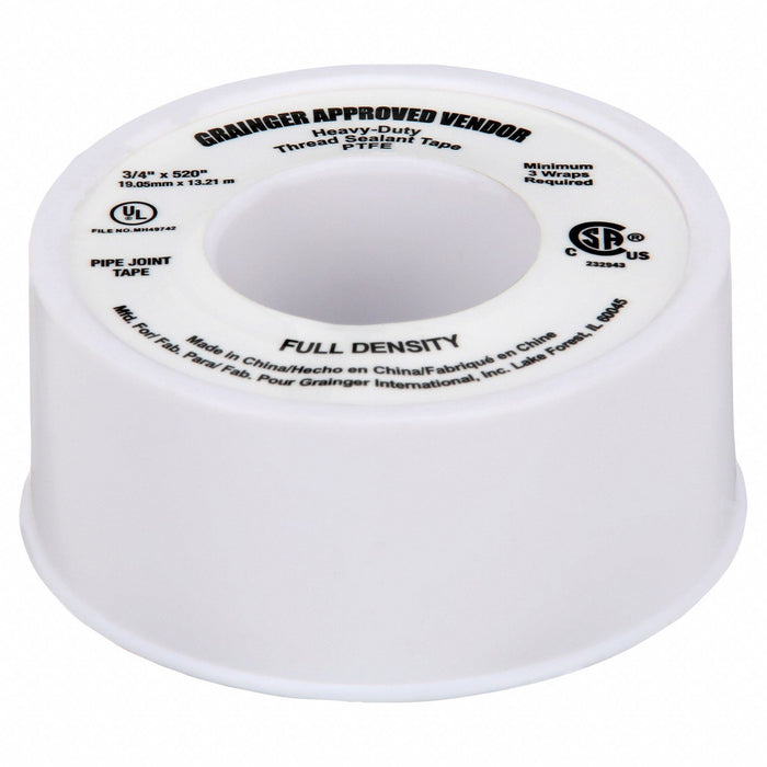 Approved Vendor 21TF36 Thread Sealant Tape Extra HD 3/4 in x 43 ft