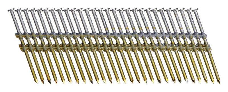 Senco KD27APBSN Framing Nails, 3 in L, 0.113 in Shank, Flat Head, Smooth Steel, Plastic Strip Collated 20°, 4000 PK