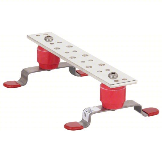 Panduit GB2B0306TPI - 1 Grounding Busbar Copper, 12 in Grounding Bar Lg, (3) 3/8 in/(6) 1/4 in Grounding Bar Holes and Size - KVM Tools Inc.KV21WJ06